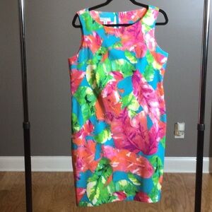 16 Kim Rogers Vibrant Multicolor Sleeveless Dress